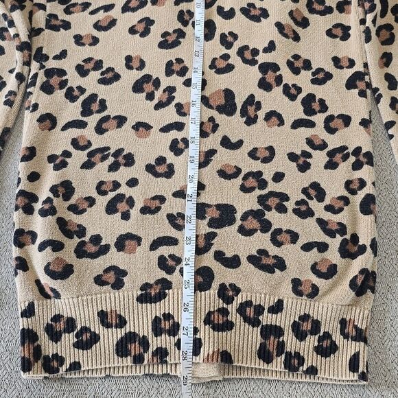 Victoria's Secret Pink Brown Tan Cheetah Print Cardigan - Size Medium - Picture 14 of 15